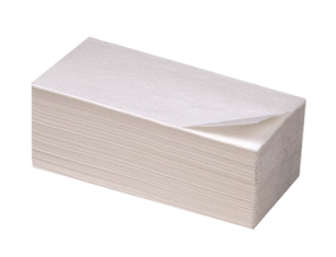 Бумажные листовые полотенца V сложение, 2 слоя. 